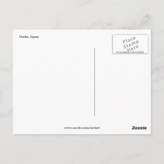 Carte Postale néon d'osaka (Dos)