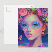 Carte Postale Neon Garden Goddess (Devant / Derrière)