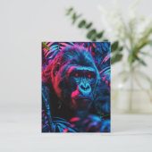 Carte Postale Neon Gorilla (Debout devant)