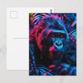 Carte Postale Neon Gorilla (Devant / Derrière)