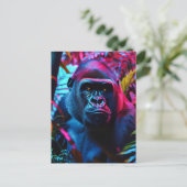 Carte Postale Neon Gorilla (Debout devant)