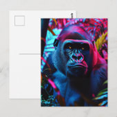Carte Postale Neon Gorilla (Devant / Derrière)