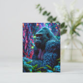 Carte Postale Neon Gorilla (Debout devant)