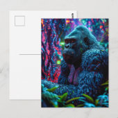 Carte Postale Neon Gorilla (Devant / Derrière)
