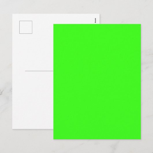 Carte postale Neon Green Custom Holiday (Devant / Derrière)