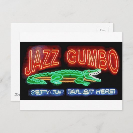 Carte Postale Neon Gumbo (Devant / Derrière)