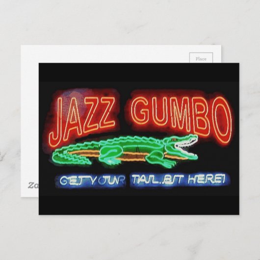 Carte Postale Neon Gumbo (Devant / Derrière)
