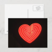 Carte Postale Neon Heart 2 (Devant / Derrière)