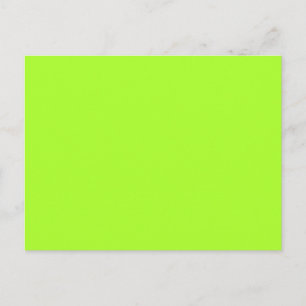 Carte Postale Neon Limeade Jaune Vert Solid Couleur Arrière - pl