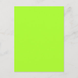 Carte Postale Neon Limeade Jaune Vert Solid Couleur Arrière - pl