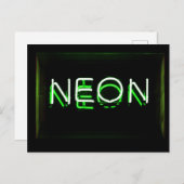 Carte Postale NEON - Panneau vert néon (Devant / Derrière)