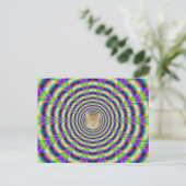 Carte postale Neon Pulse + chat (Debout devant)
