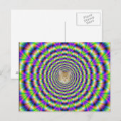 Carte postale Neon Pulse + chat (Devant / Derrière)