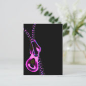 CARTE POSTALE NEON PURPLE ZIPPER NOIR RANDOM ARRIÈRE - PLANS WAL (Debout devant)