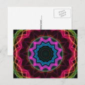 Carte Postale Neon Rainbow Star (Devant / Derrière)