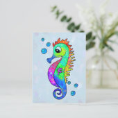 Carte Postale Neon Seepferdchen (Debout devant)