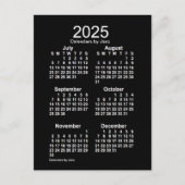 Carte Postale Neon White 6 mois Mini Calendrier 2025 par Janz (Devant)