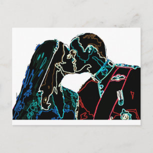 Carte Postale Neon Will et Kate