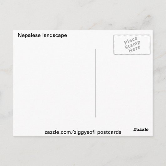 Carte Postale Népal (Dos)