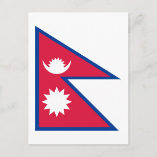 Carte Postale Népal - Drapeau népalais