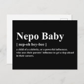 Carte Postale Nepo Baby Signification (Devant / Derrière)