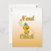 Carte Postale Nerd chick (Devant / Derrière)