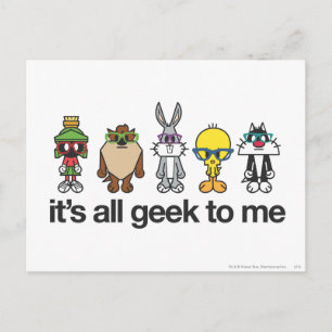 Carte Postale Nerds LOONEY TUNES™ - Tous Geeks pour moi