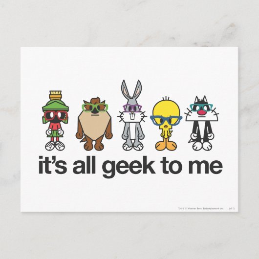 Carte Postale Nerds LOONEY TUNES™ - Tous Geeks pour moi (Devant)