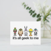 Carte Postale Nerds LOONEY TUNES™ - Tous Geeks pour moi (Debout devant)