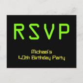 Carte Postale Nerdy, Digital Style & Techie "RSVP" (Devant)
