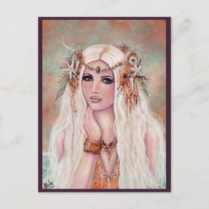 Carte Postale Nereides nymphe mermaid art par Renee Lavoie