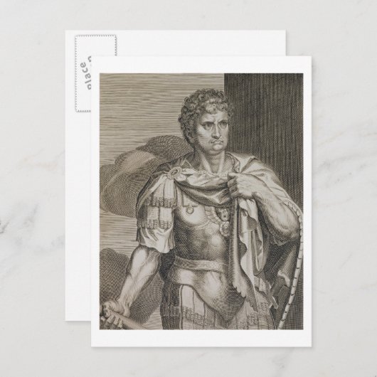 Carte Postale Nero Claudius César Empereur de Rome 54-68 ans apr (Devant / Derrière)