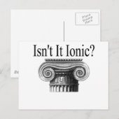 Carte Postale N'est-ce pas ionique ? (Devant / Derrière)