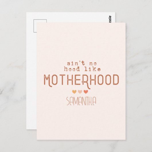 Carte Postale N'est pas un trou comme la maternité (Devant / Derrière)