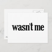 Carte Postale N'était pas moi (Devant / Derrière)