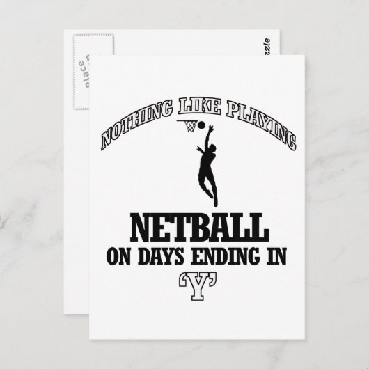 CARTE POSTALE NETBALL (Devant / Derrière)