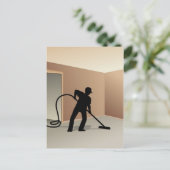 Carte Postale Nettoyage de tapis (Debout devant)