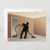 Carte Postale Nettoyage de tapis (Devant / Derrière)