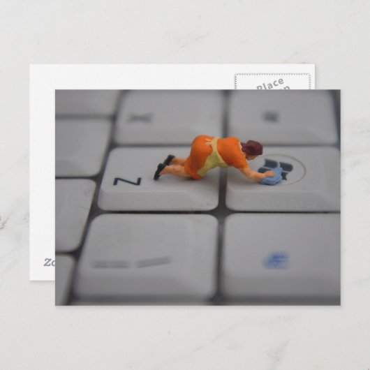 Carte Postale Nettoyage de Windows (Devant / Derrière)