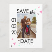 Carte Postale Nettoyer Confetti Enregistrer Les Dates Photo (Devant)