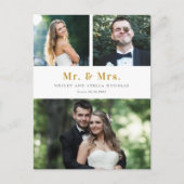 Carte Postale Nettoyer le Faire-part de Mariage couleur modifiab (Devant)