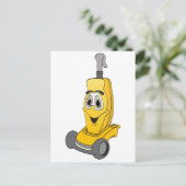 Carte Postale Nettoyeur à vide jaune (Debout devant)