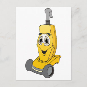 Carte Postale Nettoyeur à vide jaune