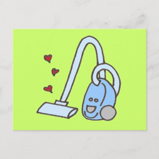 Carte Postale Nettoyeur de vide avec coeur (Devant)