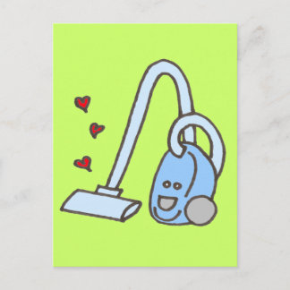 Carte Postale Nettoyeur de vide avec coeur
