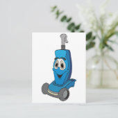 Carte Postale Nettoyeur de vide bleu (Debout devant)