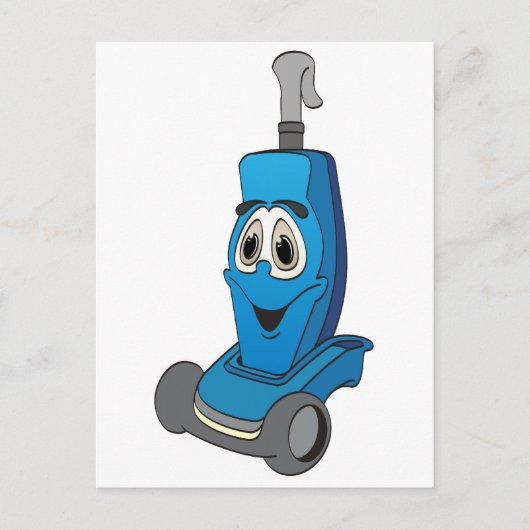 Carte Postale Nettoyeur de vide bleu (Devant)