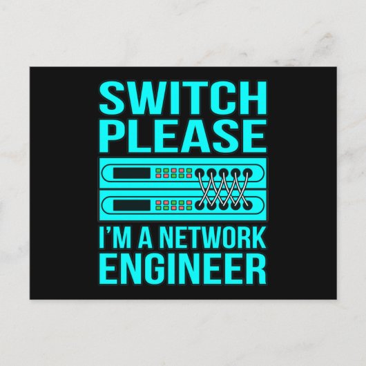 Carte Postale Network Engineer Computer IT Tech Programmer Geek (Devant)