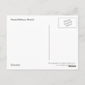 Carte Postale Neues Rathaus, Munich Postcard (Dos)