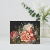 Carte Postale Neugebauer J. Un Bouquet de Fleurs avec des Roses. (Debout devant)